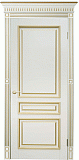 Межкомнатная дверь Империал-16, массив бука, дверь глухая с золотой патиной (айсберг)