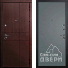 Дверь входная С-2/Гладкая панель ПВХ, металл 1.5 мм, 2 замка, орех премиум/графит