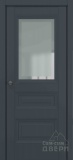 Классика Ампир, багет B2, дверь со стеклом (матовый графит премьер)