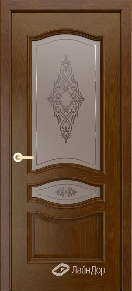 Межкомнатная дверь ДП Амелия, со стеклом (тон 35)