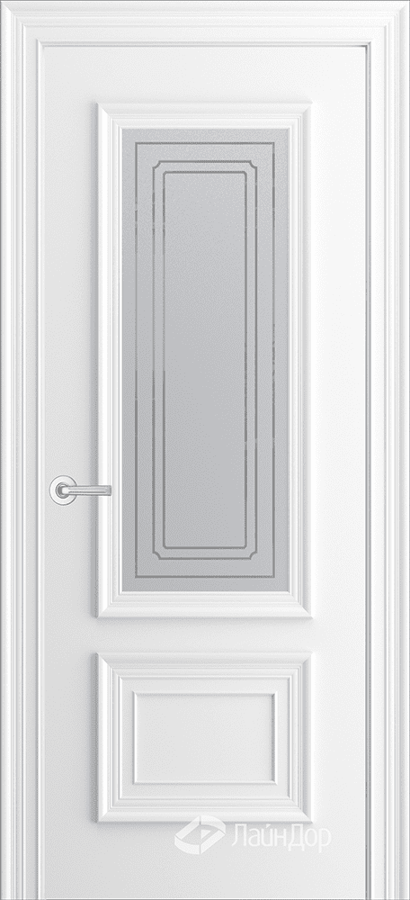 Межкомнатная дверь ДО Венеция, стекло Венеция (эмаль белая)