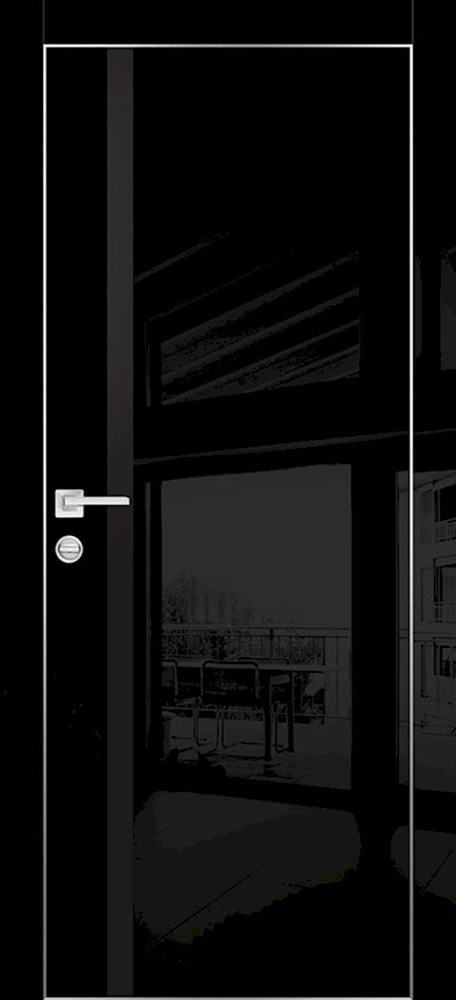 Межкомнатная дверь ДП HGX-8, стекло MATELAC (черный глянец)