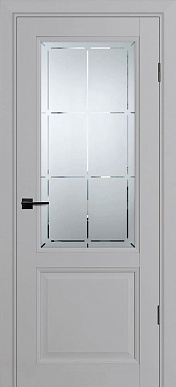 Дверь полотно PSU-37, стекло сатинат с гравировкой (агат)