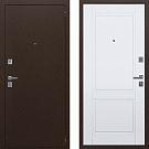 Дверь входная Мастер, медный антик/белый