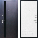 Дверь входная Люкс 3D, мозаика черная/Гладкая сноу