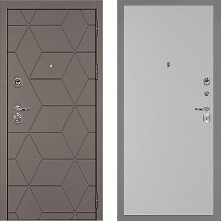 Дверь входная Тетра-181/PR-103, коричнево-серый/агат