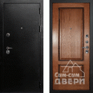 Дверь входная С-1/Панель шпон Фрейм-07, металл 1.5 мм, 2 замка, титан/дуб