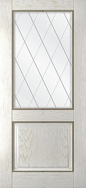 Гранд, 800х2000, остекленное, натуральный шпон (тон капучино)