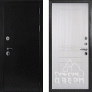 Дверь уличная с терморазрывом Термо-1, металл 1.5 мм, 2 замка, черное серебро/сандал белый