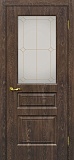 Межкомнатная дверь ДП Версаль-2, стекло сатинат, контурный полимер (дуб корица)