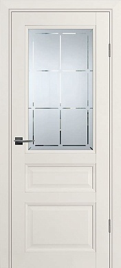 Дверь полотно PSU-39, стекло сатинат с гравировкой (зефир)