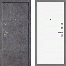 Дверь входная Тетра-126/PP, бетон темный/белый