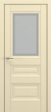 Межкомнатная дверь Классика Ампир, багет B2, дверь со стеклом (матовый крем)