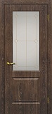 Межкомнатная дверь ДП Версаль-1, стекло сатинат, контурный полимер (дуб корица)