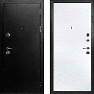 Дверь входная С-1/Гладкая панель экошпон, металл 1.5 мм, 2 замка, титан/дуб скай белый