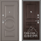 Дверь входная Плаза-177/Панель PR-150, металл 1.5 мм, 2 замка KALE, коричнево-серый/дуб мореный