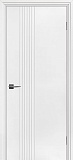 Межкомнатная дверь Смальта Rif 202, дверь с вертикальной фрезеровкой (эмаль белая Ral 9003)