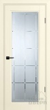 Дверь полотно PSU-35, стекло сатинат с гравировкой (магнолия)
