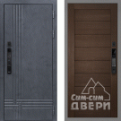 Дверь входная Скандинавия/Техно-708 с электронным замком, бетон антрацит/венге