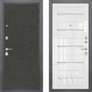 Дверь входная Лофт, графит/СБ-14 белый глянец