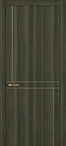 Межкомнатная дверь К-20, с молдингом, дуб темный