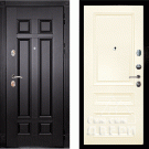 Дверь входная Гера-2/Панель эмаль Смальта-06, металл 1.5 мм, 2 замка KALE, венге/слоновая кость Ral1013