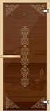 Дверь для сауны Плетенка, с рисунком