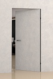 Межкомнатная дверь Скрытая дверь под покраску Elen ALU REVERS, с алюминиевой кромкой, открывание от себя