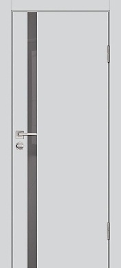 Дверь межкомнатная матовая P-8, стекло лакобель серый (агат)