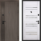 Дверь входная Ривьера/PSK-1, дымчатый камень/ривьера айс