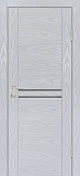 Межкомнатная дверь межкомнатная экошпон PSM-4, стекло лакобель серый (дуб скай серый)