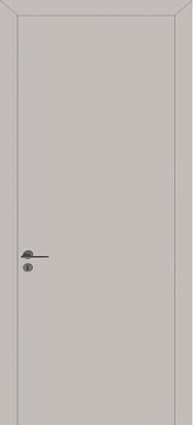 Квалитет К-7, гладкая дверь ПВХ, серый матовый
