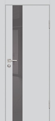 Дверь межкомнатная матовая P-10, стекло лакобель серый (агат)