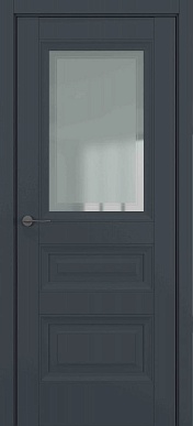 Классика Ампир, багет B2, дверь со стеклом (матовый графит премьер)