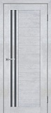 Межкомнатная дверь пленка ПВХ Лайт-13.1, со стеклом сатинат графит (бетон снежный)