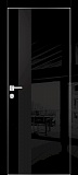 Межкомнатная дверь ДП HGX-10, стекло MATELAC (черный глянец)
