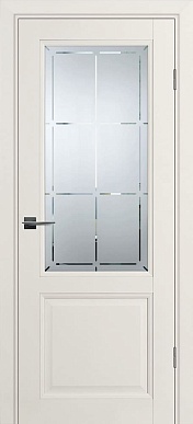 Дверь полотно PSU-37, стекло сатинат с гравировкой (зефир)