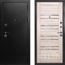 Дверь входная С-1/Панель экошпон PSK-1, металл 1.5 мм, 2 замка, титан/ривьера крен экрю