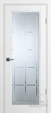 Дверь полотно PSU-35, стекло сатинат с гравировкой (белый)