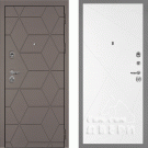 Дверь входная Тетра-181/PR-103, коричнево-серый/белый