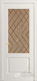 Кантри-К, дверь неоклассика со стеклом Лилия, эмаль жасмин