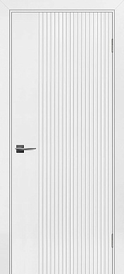 Смальта Rif 201, дверь с вертикальной фрезеровкой (эмаль белая Ral 9003)