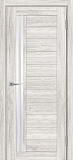 Межкомнатная дверь экошпон Лайт-13.1, со стеклом сатинат светлый (сан-ремо крем)