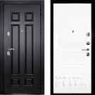 Дверь входная Гера-2/Панель эмаль Смальта-01, металл 1.5 мм, 2 замка KALE, венге/белый Ral9003