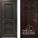Дверь уличная с терморазрывом Айсберг-88, муар коричневый/ясень шоколад