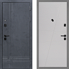 Дверь входная Скандинавия/SL-02, бетон антрацит/эмаль агат