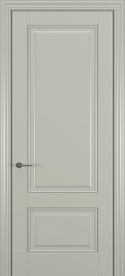 Турин Прайм, глухая дверь классическая, эмаль серый шелк