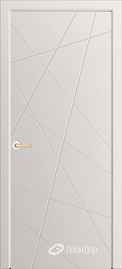 Ника Ф1, дверь с фрезеровкой Кристалл (эмаль жасмин)