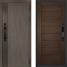 Дверь входная Ривьера/Техно-708 с электронным замком, дымчатый камень/венге