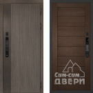 Дверь входная Ривьера/Техно-708 с электронным замком, дымчатый камень/венге